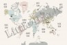 Tapete Colourful World Map - LITTLE HANDS