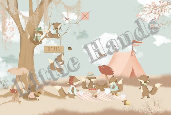 Papel de parede Little Foxes - LITTLE HANDS