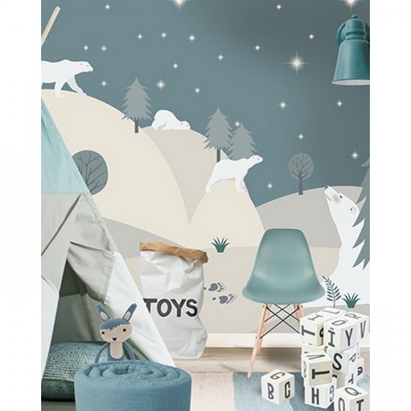 Papel Pintado Polar Bears I - LITTLE HANDS