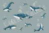 Papel Pintado Whales I - LITTLE HANDS