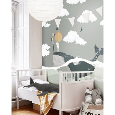 Papier peint Whales II - LITTLE HANDS