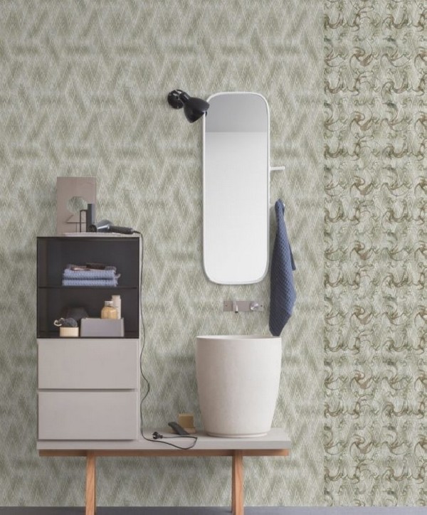 Papier peint GEOVERDE INKSION1601 - INKIOSTRO BIANCO
