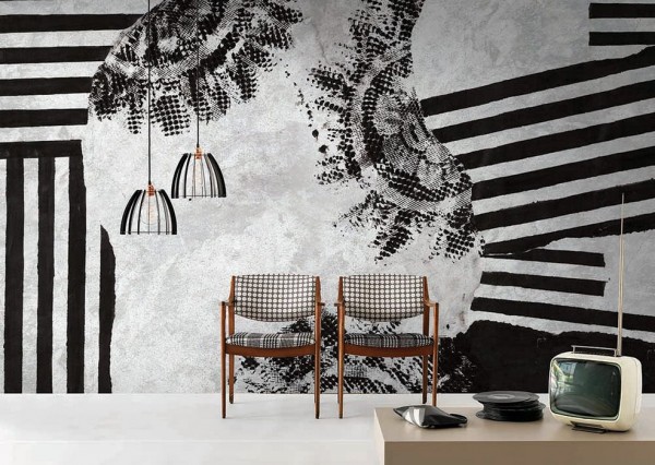 Tapete BLACK LACE INKURVI1801 - INKIOSTRO BIANCO