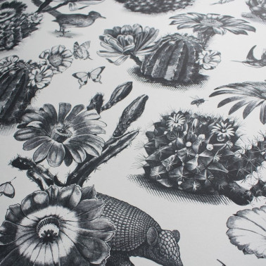 Papel de parede Priscilla Black White DVS006 - DIVINE SAVAGES