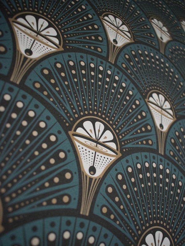 Papel Pintado Deco Martini Teal DVS002  - DIVINE SAVAGES