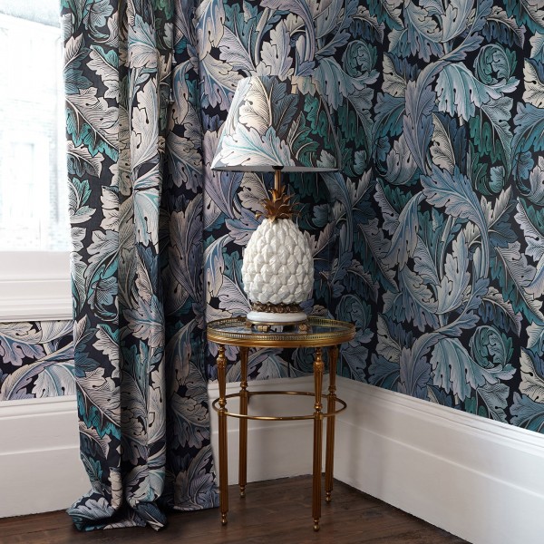 Papier peint ACANTHUS AGEAN BLUE MIDNIGHT - HOUSE OF HACKNEY