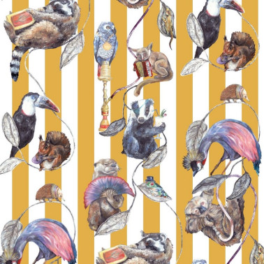 Carta da Parati HACKNEY EMPIRE OCHRE STRIPE - HOUSE OF HACKNEY