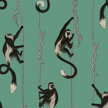 Carta da Parati TROOP PARAKEET GREEN - HOUSE OF HACKNEY