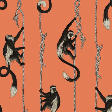 Carta da Parati TROOP SLALMANDER ORANGE - HOUSE OF HACKNEY