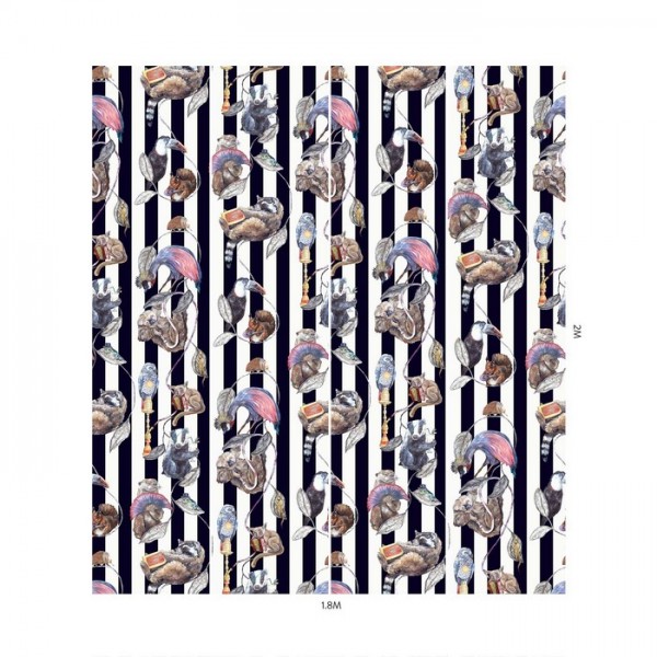 Papel Pintado HACKNEY EMPIRE MIDNIGHT STRIPE - HOUSE OF HACKNEY