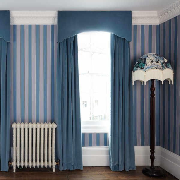 Carta da Parati ORSMAN STRIPE AMETHYST CELADON - HOUSE OF HACKNEY
