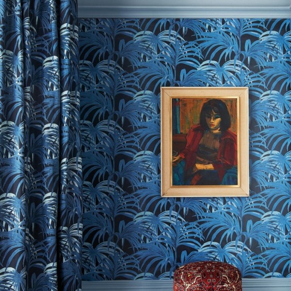 Tapete PALMERAL MIDNIGHT AZURE - HOUSE OF HACKNEY