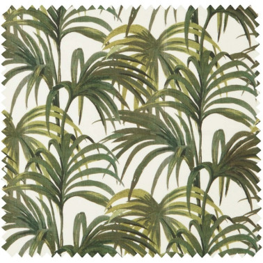 Tela PALMERAL COTTON-LINEN - OFF-WHITE-GREEN HOUSE OF HACKNEY