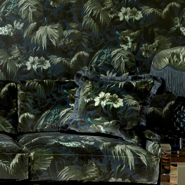 Tela LIMERENCE VELVET - INK HOUSE OF HACKNEY