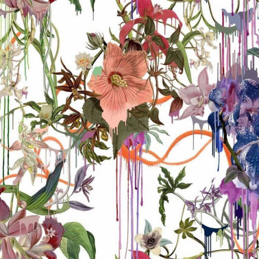 Tissus FCL7026/01 ORCHIDS FANTASIA-PERCE NEIGE CHRISTIAN LACROIX