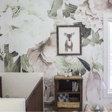 Wallpaper BLUSH FLORAL MURAL - ANEWALL