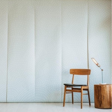 Wallpaper CRESCENT POLKA DOTS MURAL AQUA - ANEWALL