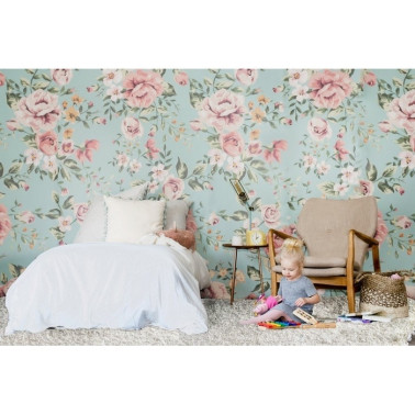 Wallpaper CUTESIE FLORAL MURAL - ANEWALL