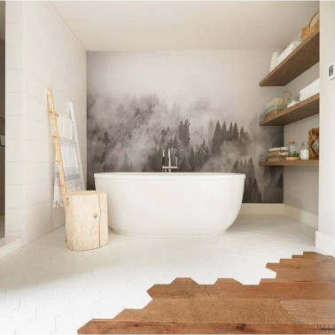 Wallpaper FOGGY HILLS MURAL - ANEWALL