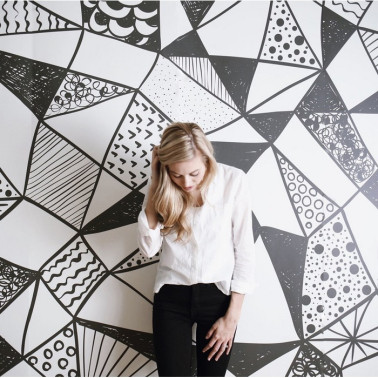 Wallpaper GEOMETRIC SHAPES MURAL - ANEWALL