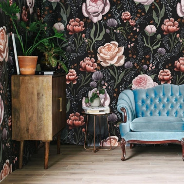 Wallpaper ROSE LE SOIR MURAL - ANEWALL