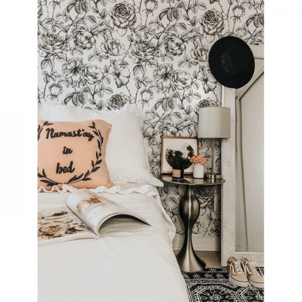 Tapete BLACK AND WHITE FLORAL - ANEWALL