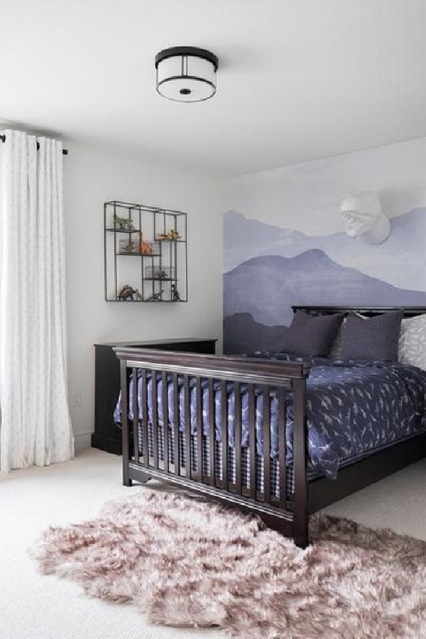 Wallpaper MOUNTAIN MURAL WARM GREY - ANEWALL