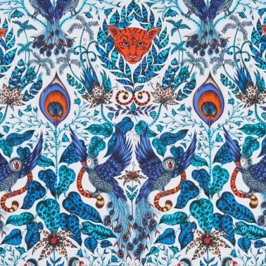 Fabric AMAZON BLUE F1107-01 CLARKE & CLARKE