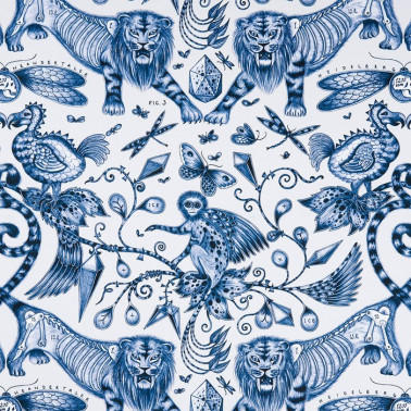 Fabric EXTINCT BLUE F1109-01 CLARKE & CLARKE
