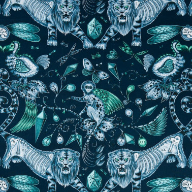 Fabric EXTINCT NAVY F1109-04 CLARKE & CLARKE