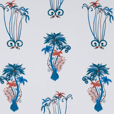 Wallpaper Jungle Palms Blue WP W0101-01 - CLARKE & CLARKE