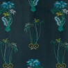 JUNGLE PALMS NAVY VELVET F1209-01