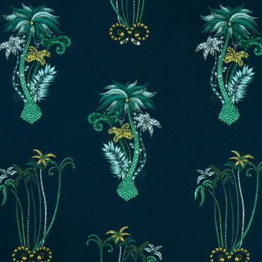 Tapete Jungle Palms Navy WP W0101-03 - CLARKE & CLARKE