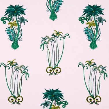 Tapete Jungle Palms Pink WP W0101-04 - CLARKE & CLARKE