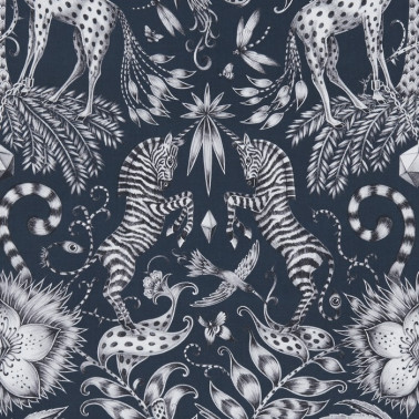 Fabric KRUGER NAVY F1111-05 CLARKE & CLARKE