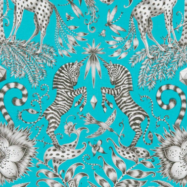 Fabric KRUGER TEAL F1111-07 CLARKE & CLARKE