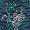 Fabric LEMUR NAVY F1112-03 CLARKE & CLARKE