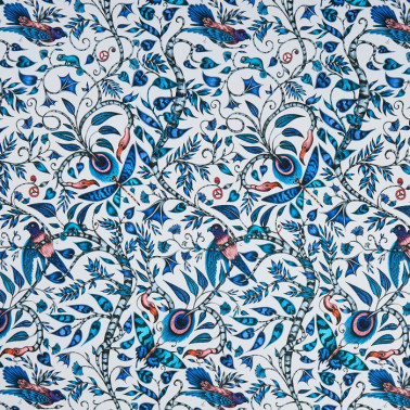 Fabric Rousseau Blue F1113-01 CLARKE & CLARKE
