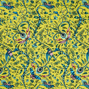 Fabric Rousseau Lime F1113-04 CLARKE & CLARKE