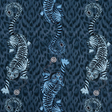 Fabric Tigris Navy F1114-02 CLARKE & CLARKE