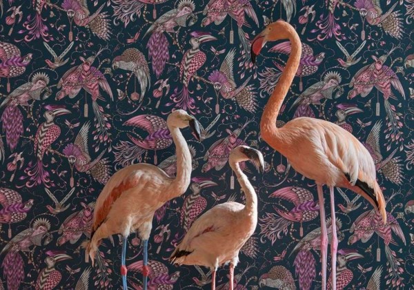 Papel Pintado Audubon Blue WP W0099-01 - CLARKE & CLARKE