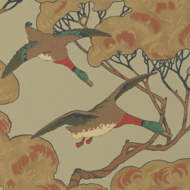Tapete FG090_H22 FLYING DUCKS - MULBERRY
