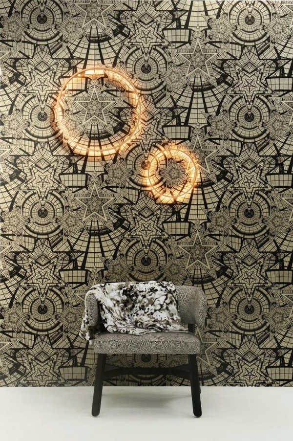 Wallpaper 3318-02 COUPOLE ARGENT - JEAN PAUL GAULTIER