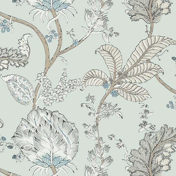 Papel de parede KALAMKARI VINE AT78737 Robin´s Egg - ANNA FRENCH Papel de parede KALAMKARI VINE AT78737 Robin´s Egg - ANNA FRENCH