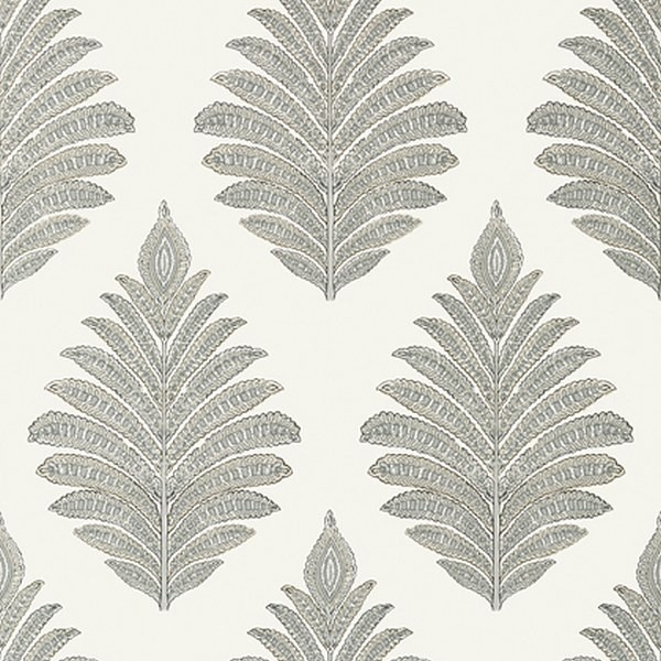Wallpaper PALAMPORE LEAF AT78724 Grey - ANNA FRENCH Wallpaper PALAMPORE LEAF AT78724 Grey - ANNA FRENCH