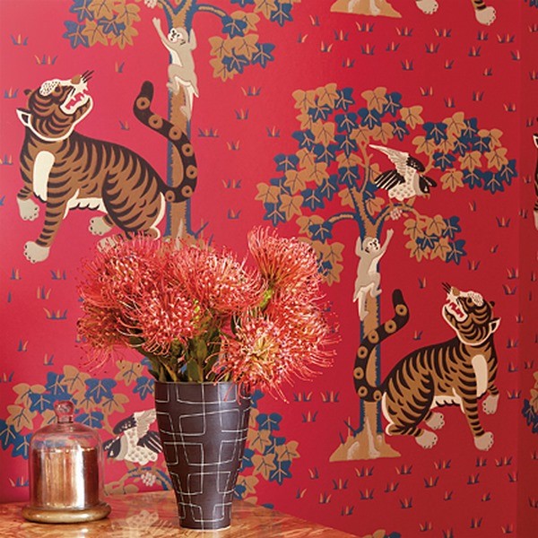 Wallpaper KHANA AT78782 Charcoal - ANNA FRENCH