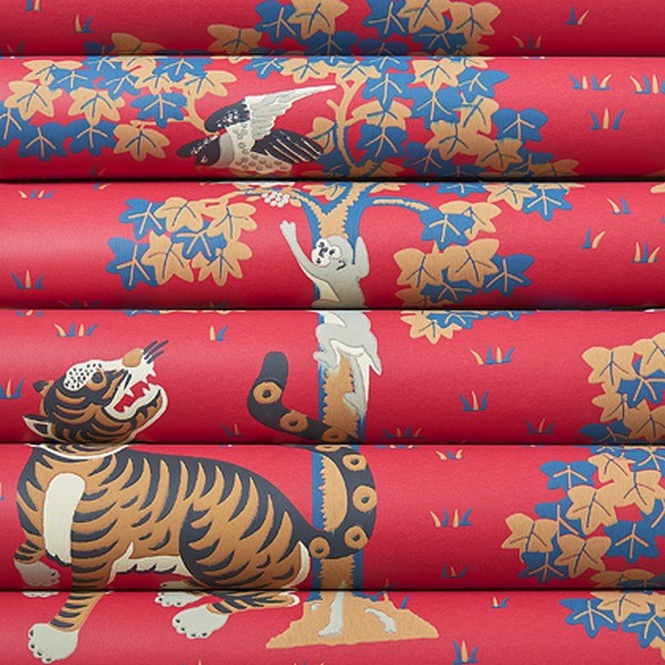 Papel Pintado KALAMKARI VINE AT78738 Blue White - ANNA FRENCH