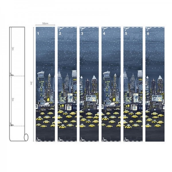 Papier peint W573-01 NYC WALL MURAL - VILLANOVA