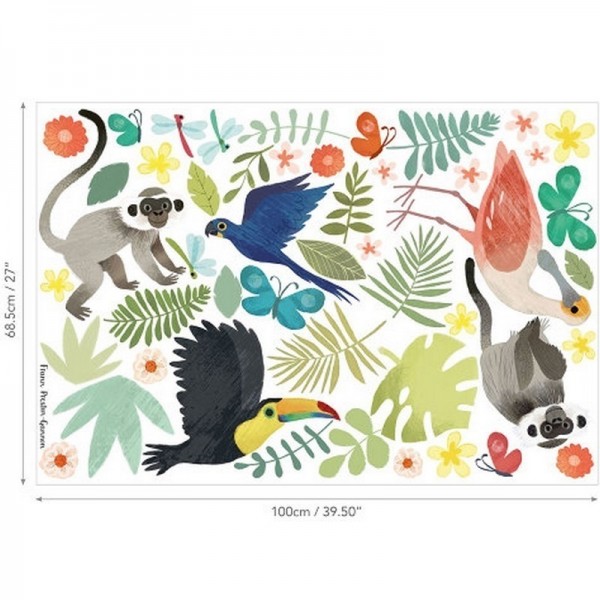 Papel de parede W591-01 JUNGLE JUMBLE WALL STICKERS - VILLANOVA