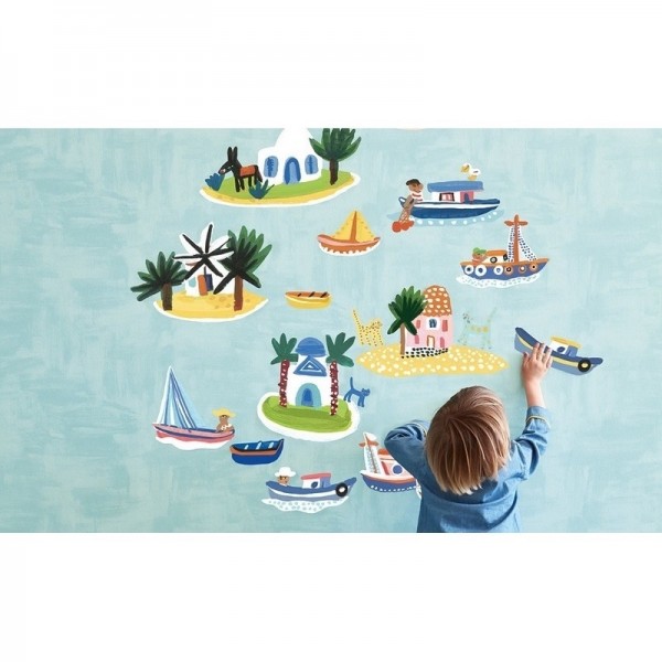 Tapete W592-01 ISLAND HOPPING WALL STICKERS - VILLANOVA